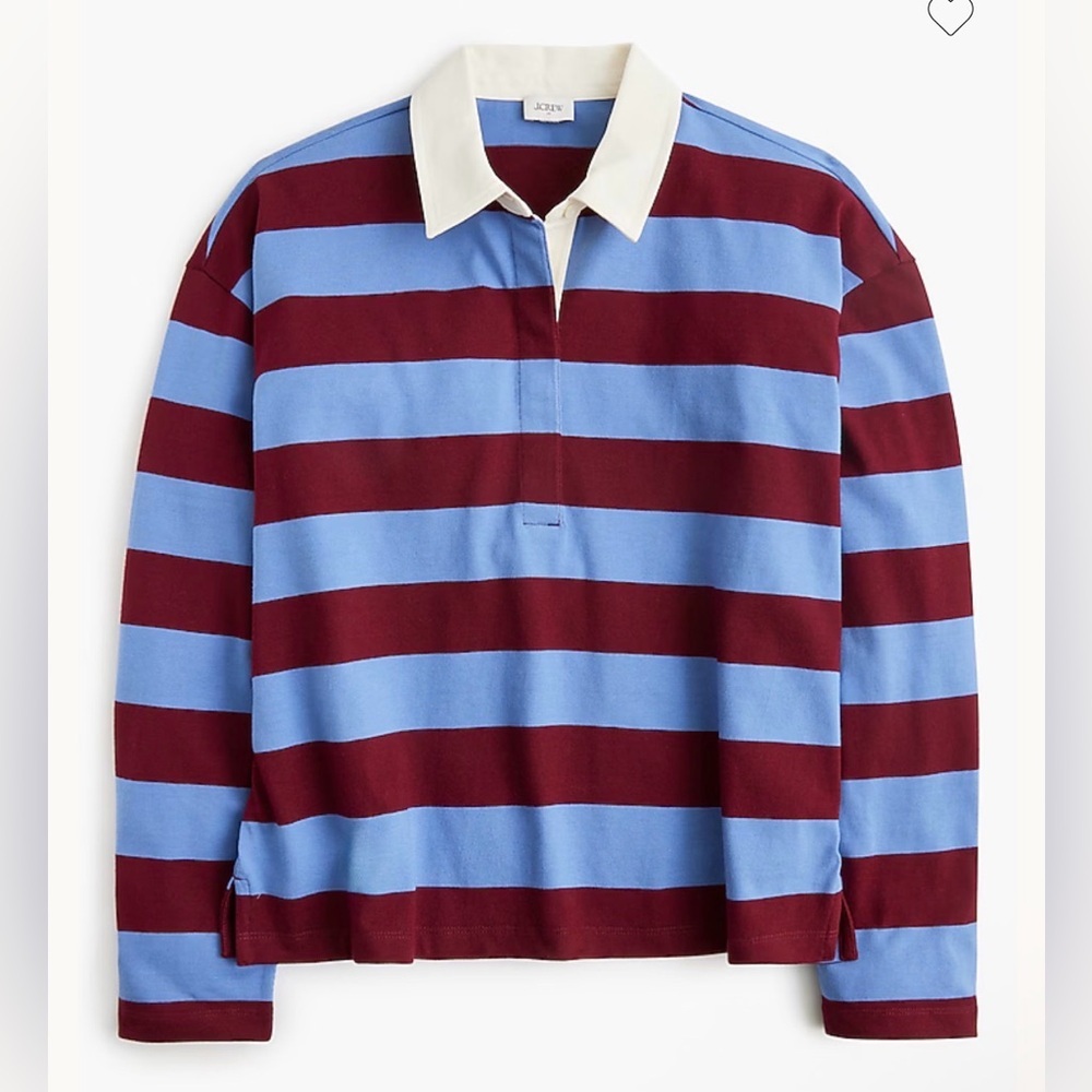 J crew Striped rugby shirt medium new with defect